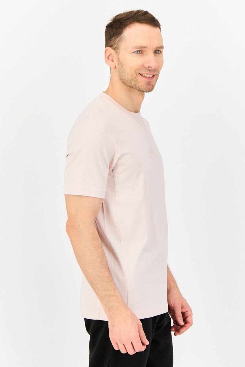 Adidas Men Sportswear Fit Short Sleeves Running T-Shirt, Light Pink - Image 4